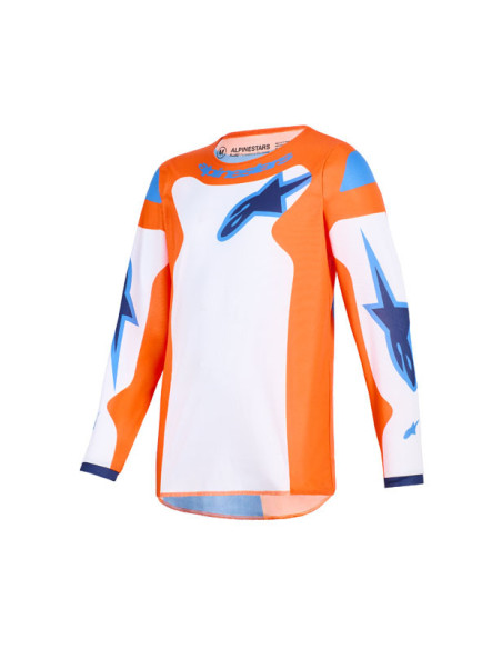 Maillot cross enfant Alpinestars 2026 Fluid Grid - Orange UCLA Bleu