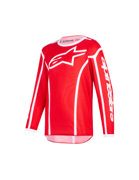 Maillot cross enfant Alpinestars 2026 Fluid Apex - Rouge Blanc