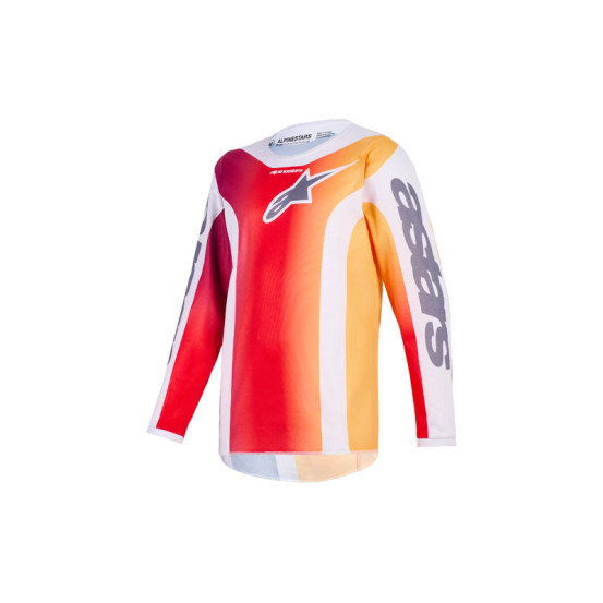 Maillot cross enfant Alpinestars 2026 Fluid Portl - Rouge Light Gris Dark Gris