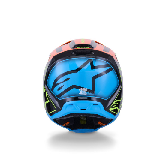 Casque cross Alpinestars 2026 S-M3 Fray - Noir Orange Jaune Fluo