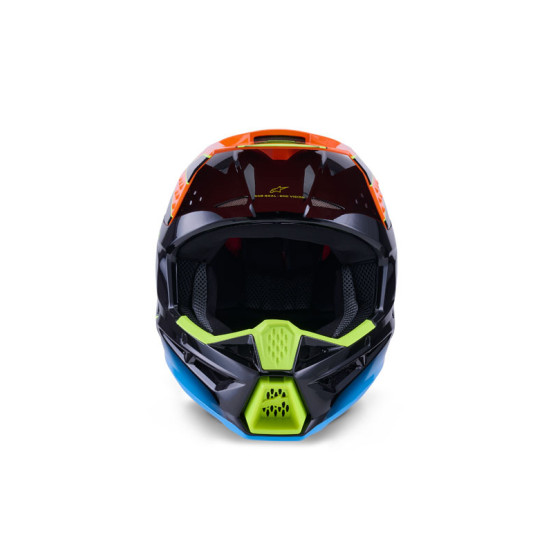 Casque cross Alpinestars 2026 S-M3 Fray - Noir Orange Jaune Fluo