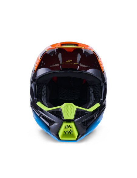 Casque cross Alpinestars 2026 S-M3 Fray - Noir Orange Jaune Fluo