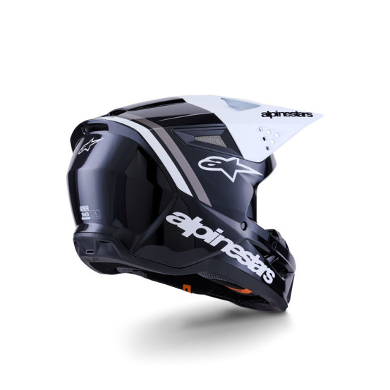 Casque cross Alpinestars 2026 S-M3 Radium - Noir Blanc Gris