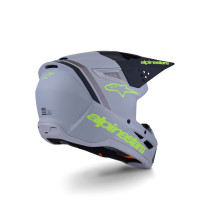 Casque cross Alpinestars 2026 S-M3 Radium - Gris Noir Jaune Fluo Mat 2