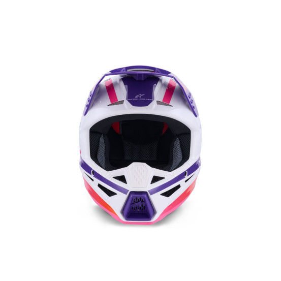 Casque cross Alpinestars 2026 S-M3 Heat - Blanc Mauve Rose