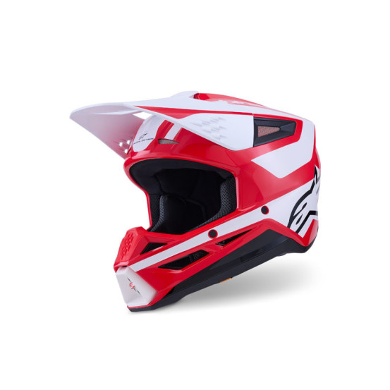 Casque cross Alpinestars 2026 S-M3 Heat - Rouge Blanc Noir