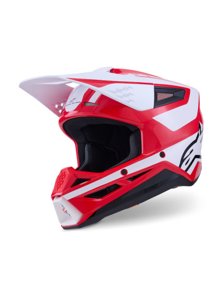 Casque cross Alpinestars 2026 S-M3 Heat - Rouge Blanc Noir