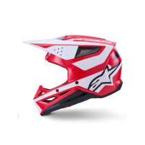 Casque cross Alpinestars 2026 S-M3 Heat - Rouge Blanc Noir 2