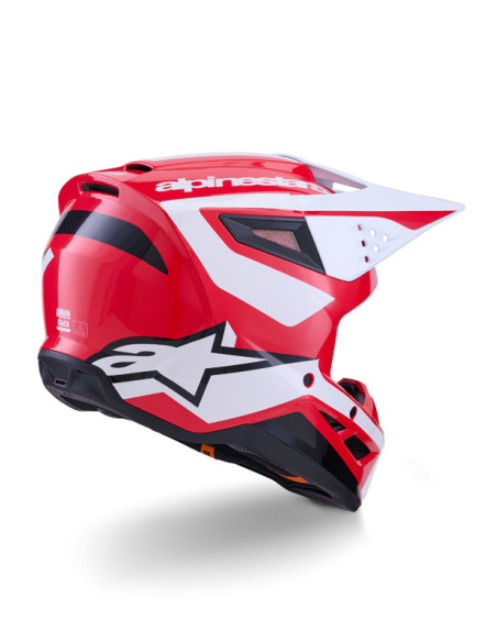 Casque cross Alpinestars 2026 S-M3 Heat - Rouge Blanc Noir