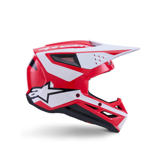 Casque cross Alpinestars 2026 S-M3 Heat - Rouge Blanc Noir