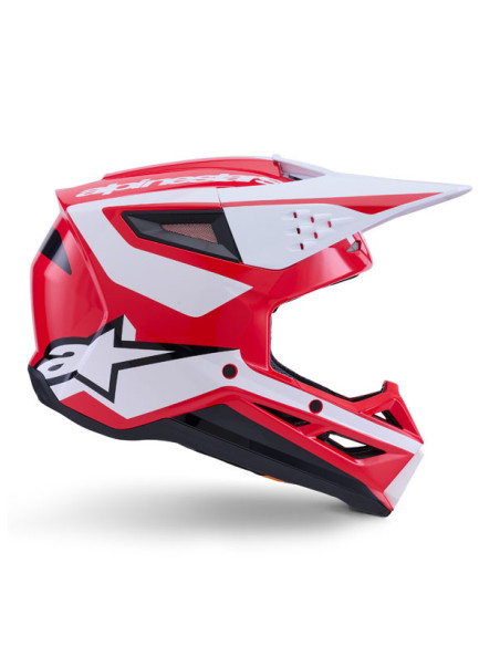 Casque cross Alpinestars 2026 S-M3 Heat - Rouge Blanc Noir