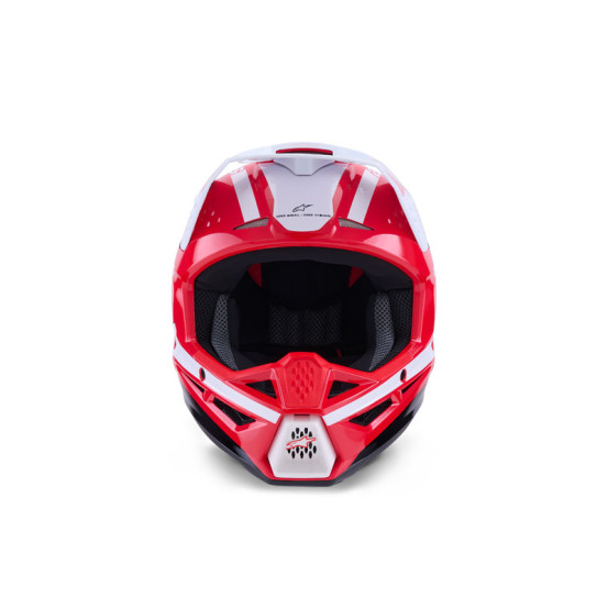 Casque cross Alpinestars 2026 S-M3 Heat - Rouge Blanc Noir