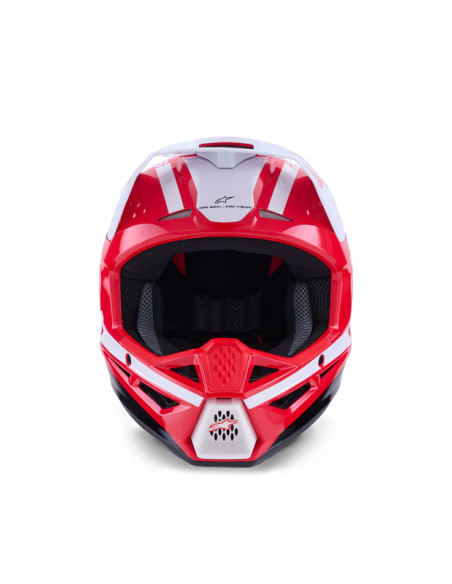 Casque cross Alpinestars 2026 S-M3 Heat - Rouge Blanc Noir