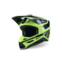 Casque cross Alpinestars 2026 S-M3 Heat - Jaune Fluo Noir