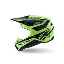 Casque cross Alpinestars 2026 S-M3 Heat - Jaune Fluo Noir 2