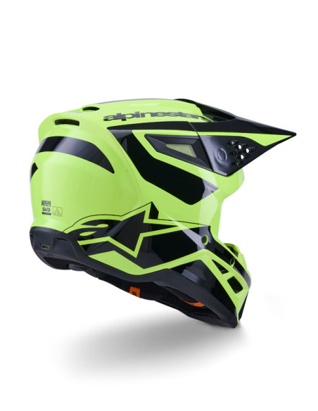 Casque cross Alpinestars 2026 S-M3 Heat - Jaune Fluo Noir