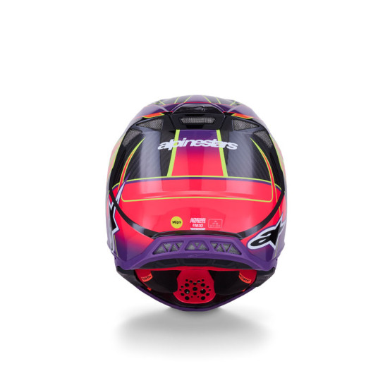Casque cross Alpinestars 2026 Supertech S-M10 Era - Rose Violet Jaune Fluo