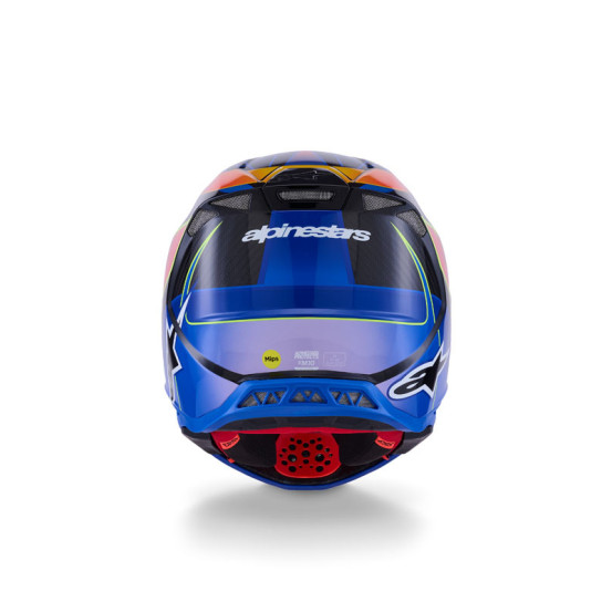 Casque cross Alpinestars 2026 Supertech S-M10 Era - Bleu Rouge Jaune Fluo