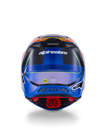 Casque cross Alpinestars 2026 Supertech S-M10 Era - Bleu Rouge Jaune Fluo