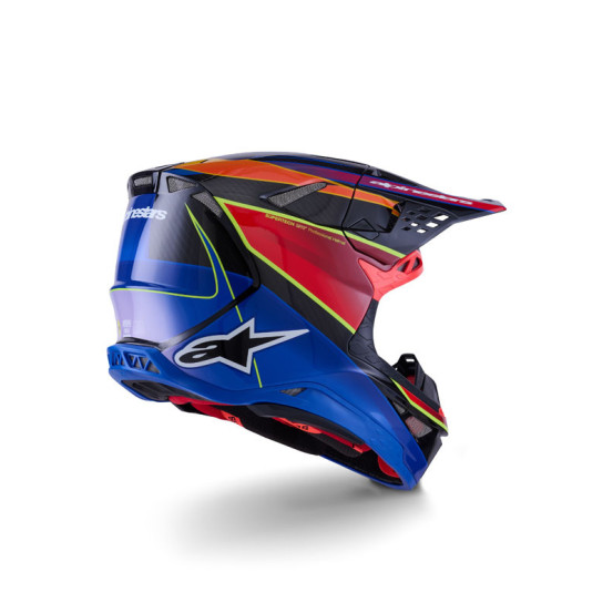 Casque cross Alpinestars 2026 Supertech S-M10 Era - Bleu Rouge Jaune Fluo