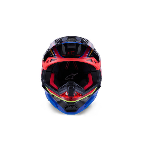 Casque cross Alpinestars 2026 Supertech S-M10 Era - Bleu Rouge Jaune Fluo
