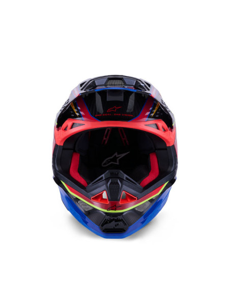 Casque cross Alpinestars 2026 Supertech S-M10 Era - Bleu Rouge Jaune Fluo