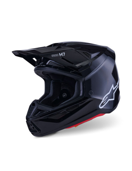Casque cross Alpinestars 2026 S-M7 Solid - Noir