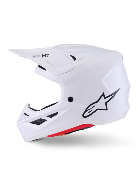 Casque cross Alpinestars 2026 S-M7 Solid - Blanc