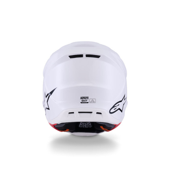Casque cross Alpinestars 2026 S-M7 Solid - Blanc
