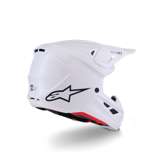 Casque cross Alpinestars 2026 S-M7 Solid - Blanc