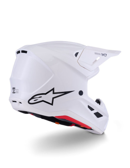 Casque cross Alpinestars 2026 S-M7 Solid - Blanc