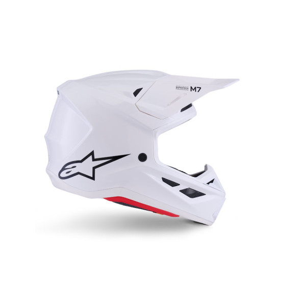 Casque cross Alpinestars 2026 S-M7 Solid - Blanc