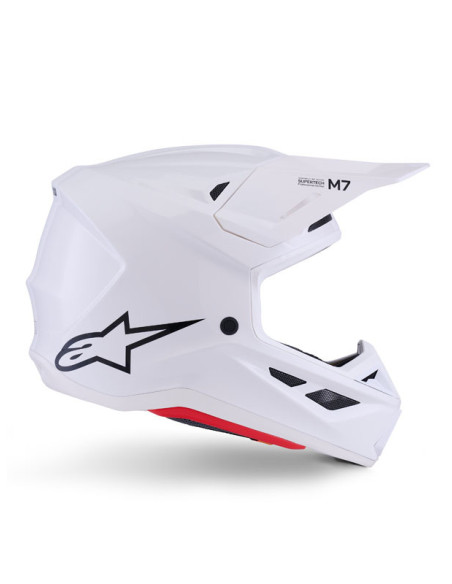 Casque cross Alpinestars 2026 S-M7 Solid - Blanc