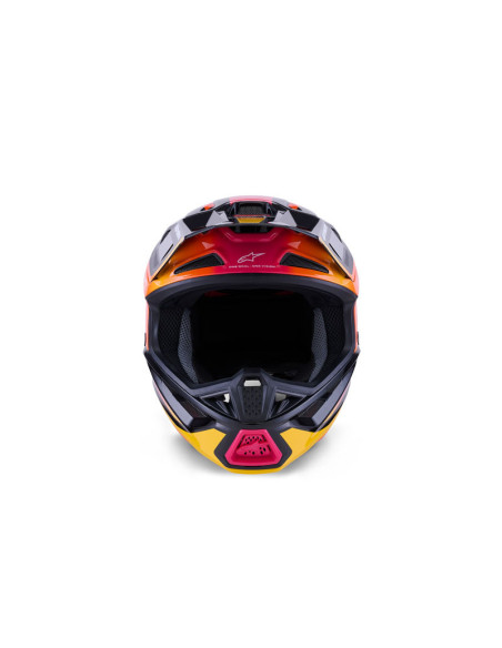 Casque cross Alpinestars 2026 S-M7 Rise - Noir Jaune Rose