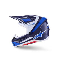 Casque cross Alpinestars 2026 S-M7 Rise - Bleu Blanc 2