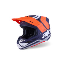 Casque cross Alpinestars 2026 S-M7 Core - Orange Bleu Mat