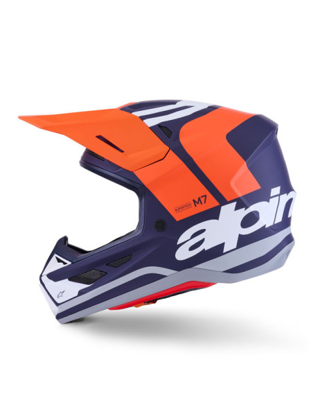 Casque cross Alpinestars 2026 S-M7 Core - Orange Bleu Mat