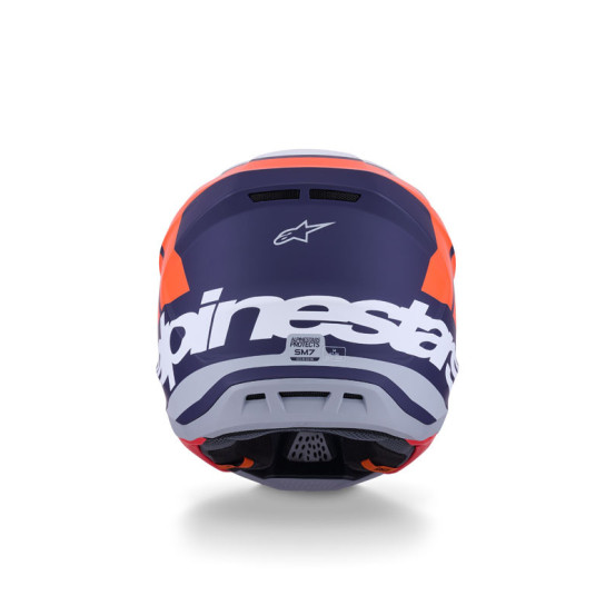 Casque cross Alpinestars 2026 S-M7 Core - Orange Bleu Mat