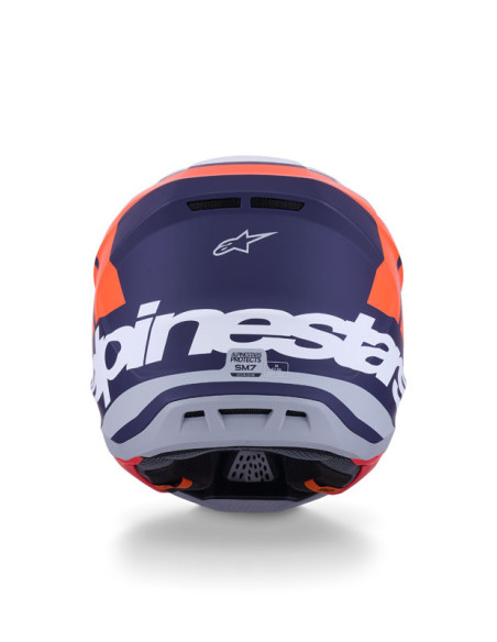 Casque cross Alpinestars 2026 S-M7 Core - Orange Bleu Mat