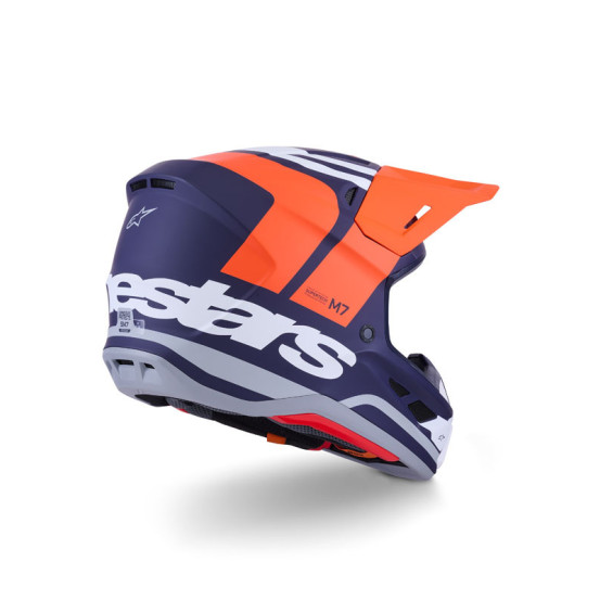Casque cross Alpinestars 2026 S-M7 Core - Orange Bleu Mat