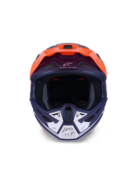 Casque cross Alpinestars 2026 S-M7 Core - Orange Bleu Mat