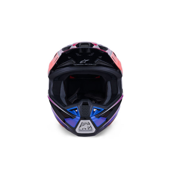 Casque cross Alpinestars 2026 S-M7 Fuse - Bleu Mauve Rose