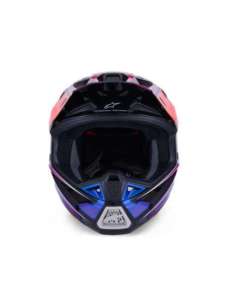 Casque cross Alpinestars 2026 S-M7 Fuse - Bleu Mauve Rose