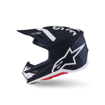 Casque cross Alpinestars 2026 S-M7 Dasher - Noir Blanc Mat 2