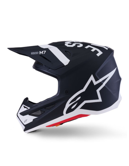 Casque cross Alpinestars 2026 S-M7 Dasher - Noir Blanc Mat