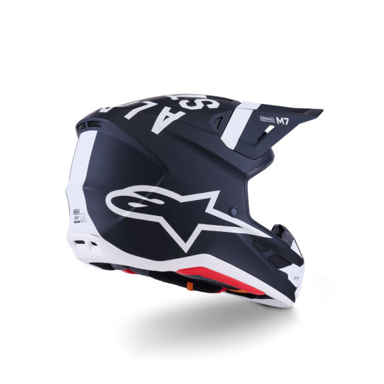 Casque cross Alpinestars 2026 S-M7 Dasher - Noir Blanc Mat