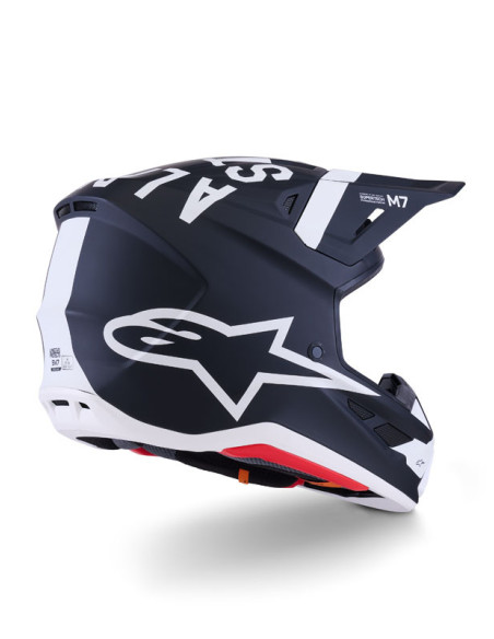 Casque cross Alpinestars 2026 S-M7 Dasher - Noir Blanc Mat