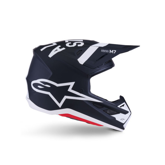 Casque cross Alpinestars 2026 S-M7 Dasher - Noir Blanc Mat