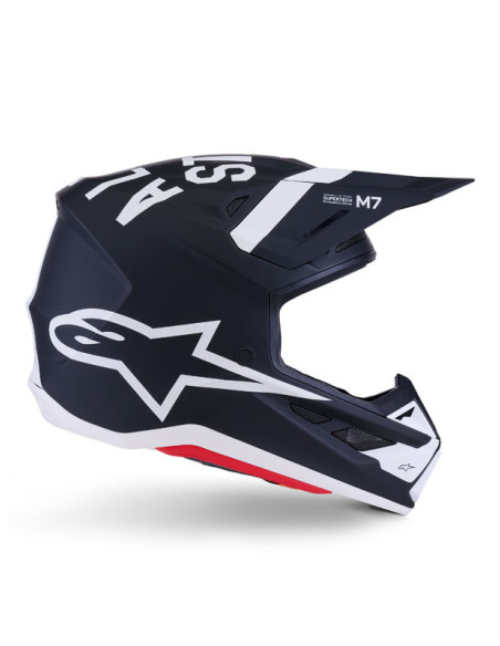 Casque cross Alpinestars 2026 S-M7 Dasher - Noir Blanc Mat