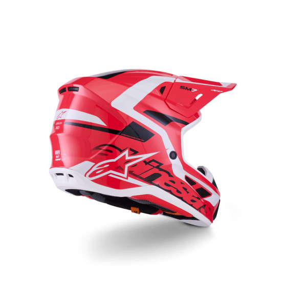 Casque cross Alpinestars 2026 S-M7 Deed - Rouge Noir Blanc